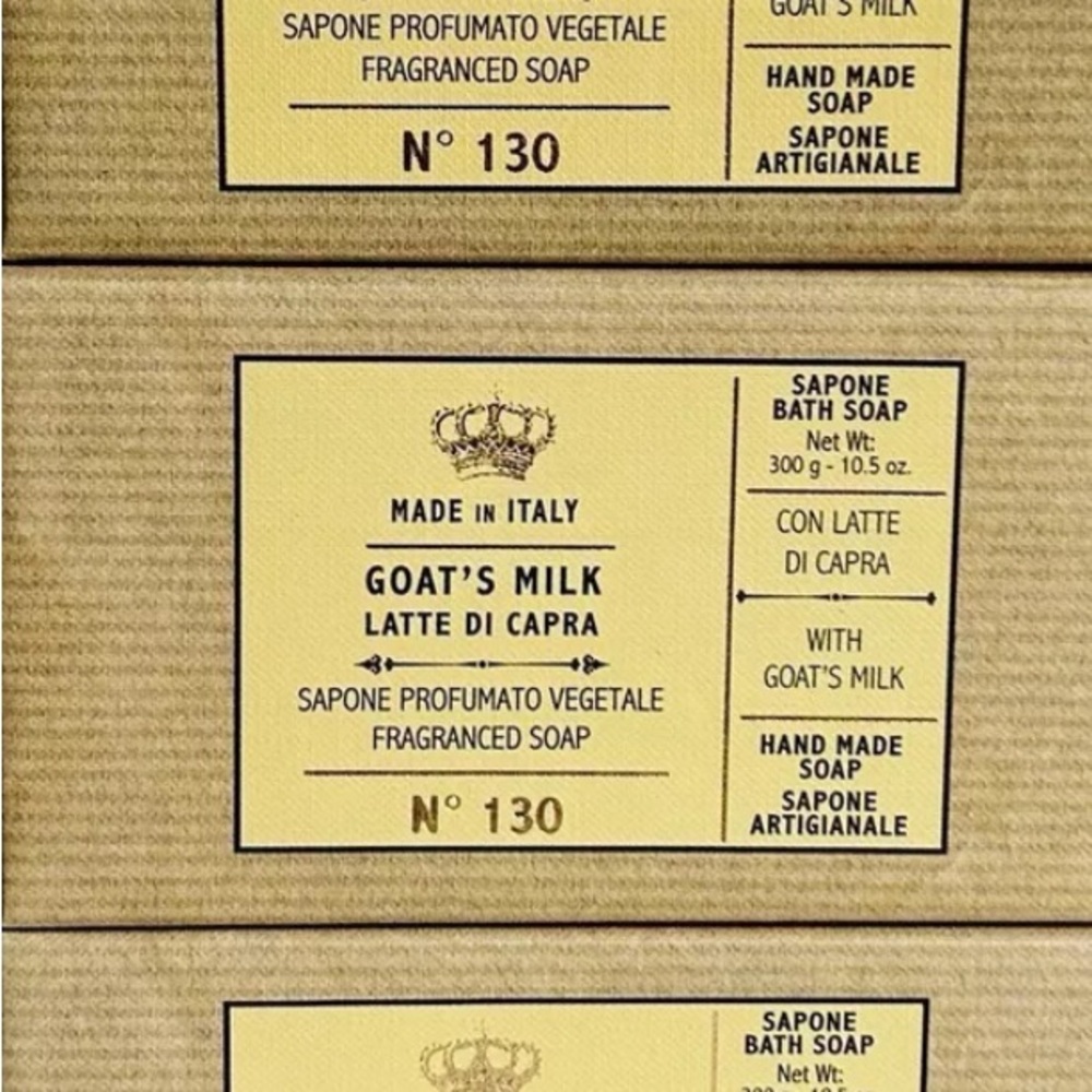 3 Pack Goat's Milk Soap, made In Italy